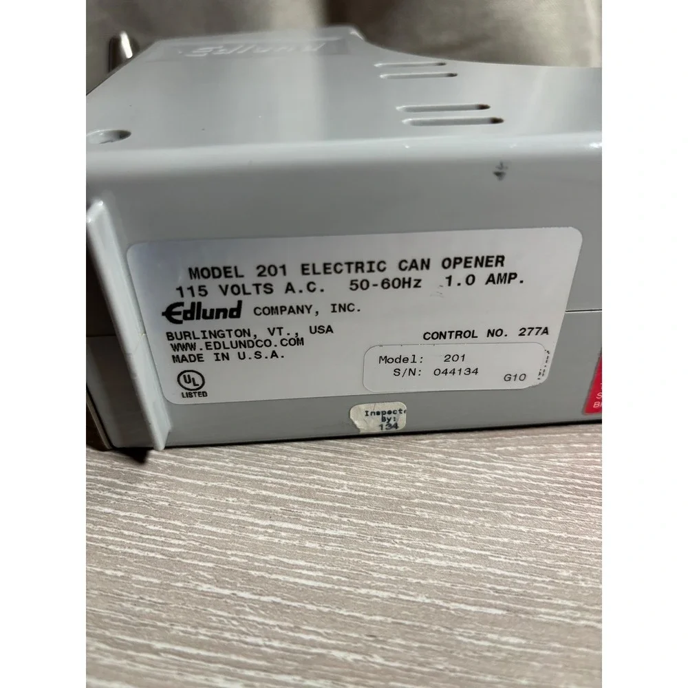 Edlund Model 201 Electric Can Opener Commercial Grade Grey Handheld 115V USA